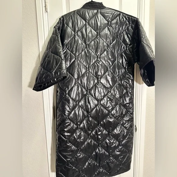 Quilted Black Kimono Coat - Picture 6 of 6